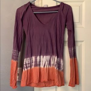 Je lee Tie Dye Shirt with Hood